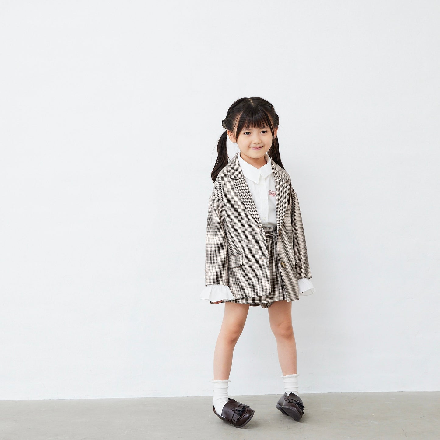 千鳥柄キュロット
