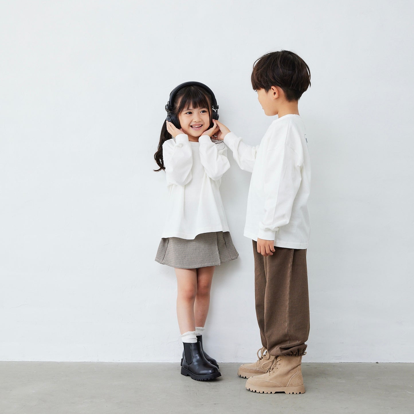 千鳥柄キュロット