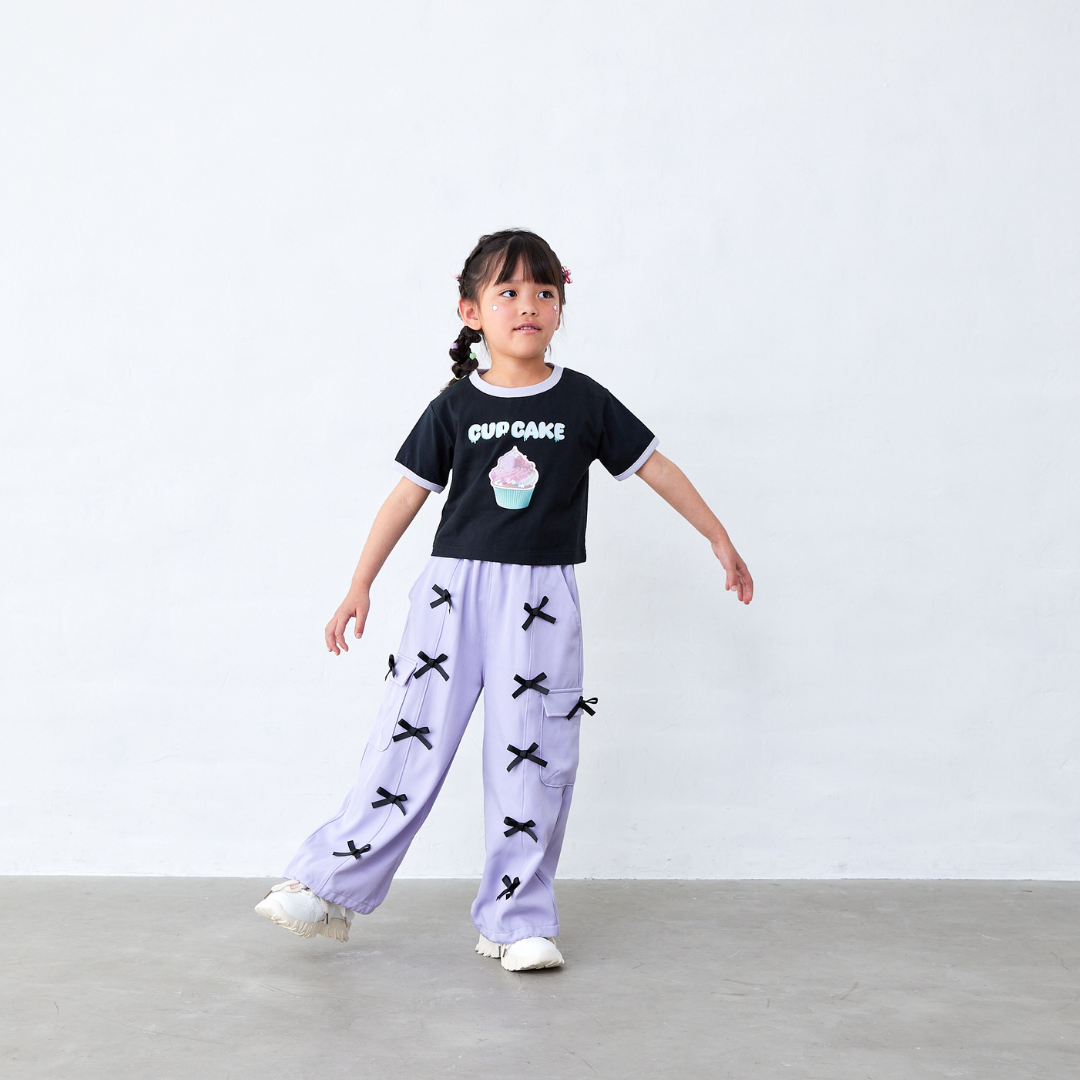 リボン付きカーゴパンツ