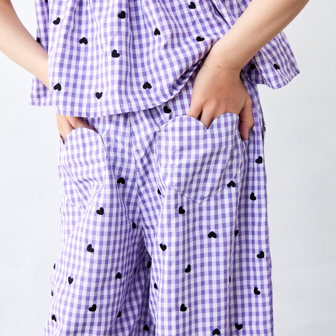 チェックパンツ