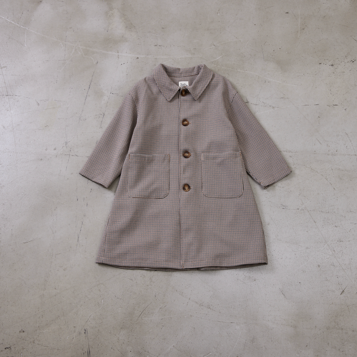 千鳥柄ロングコート