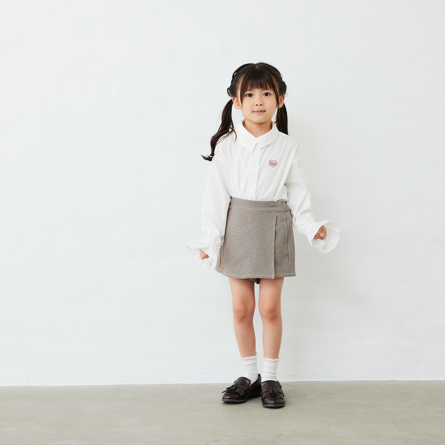 千鳥柄キュロット