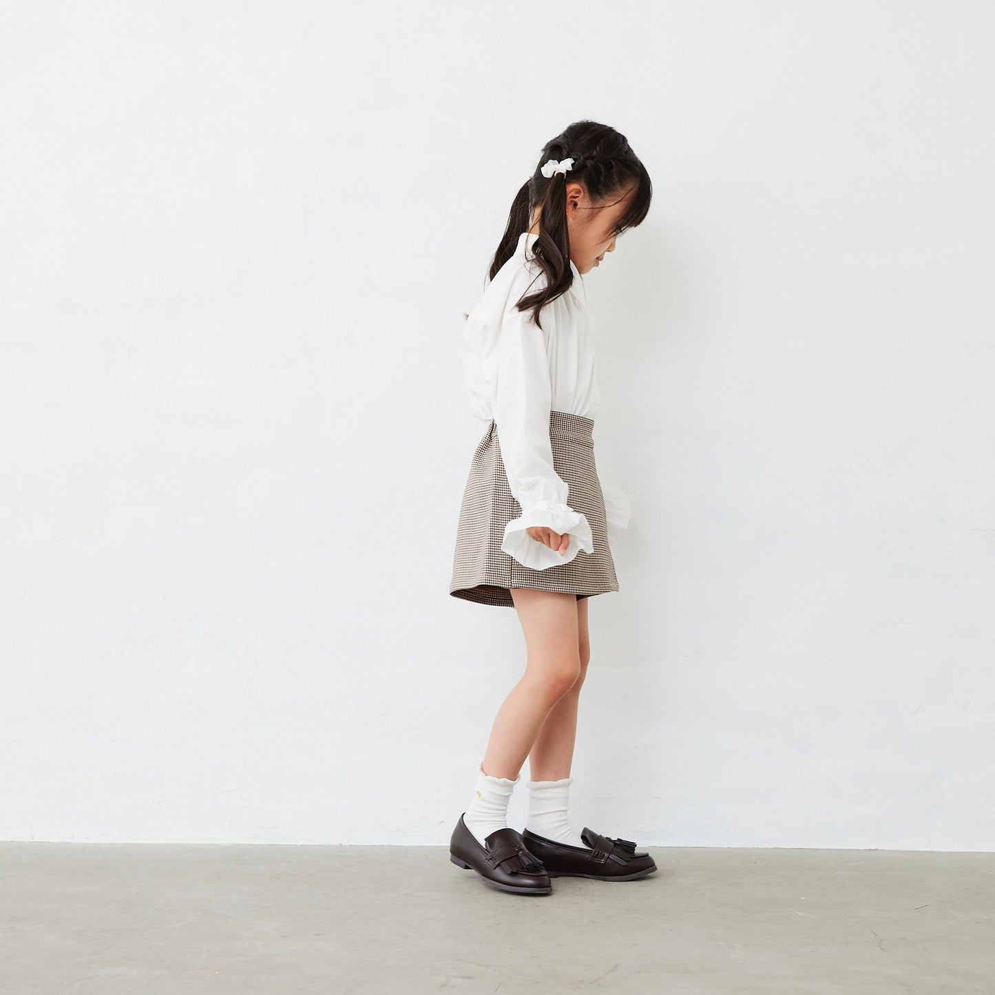 千鳥柄キュロット