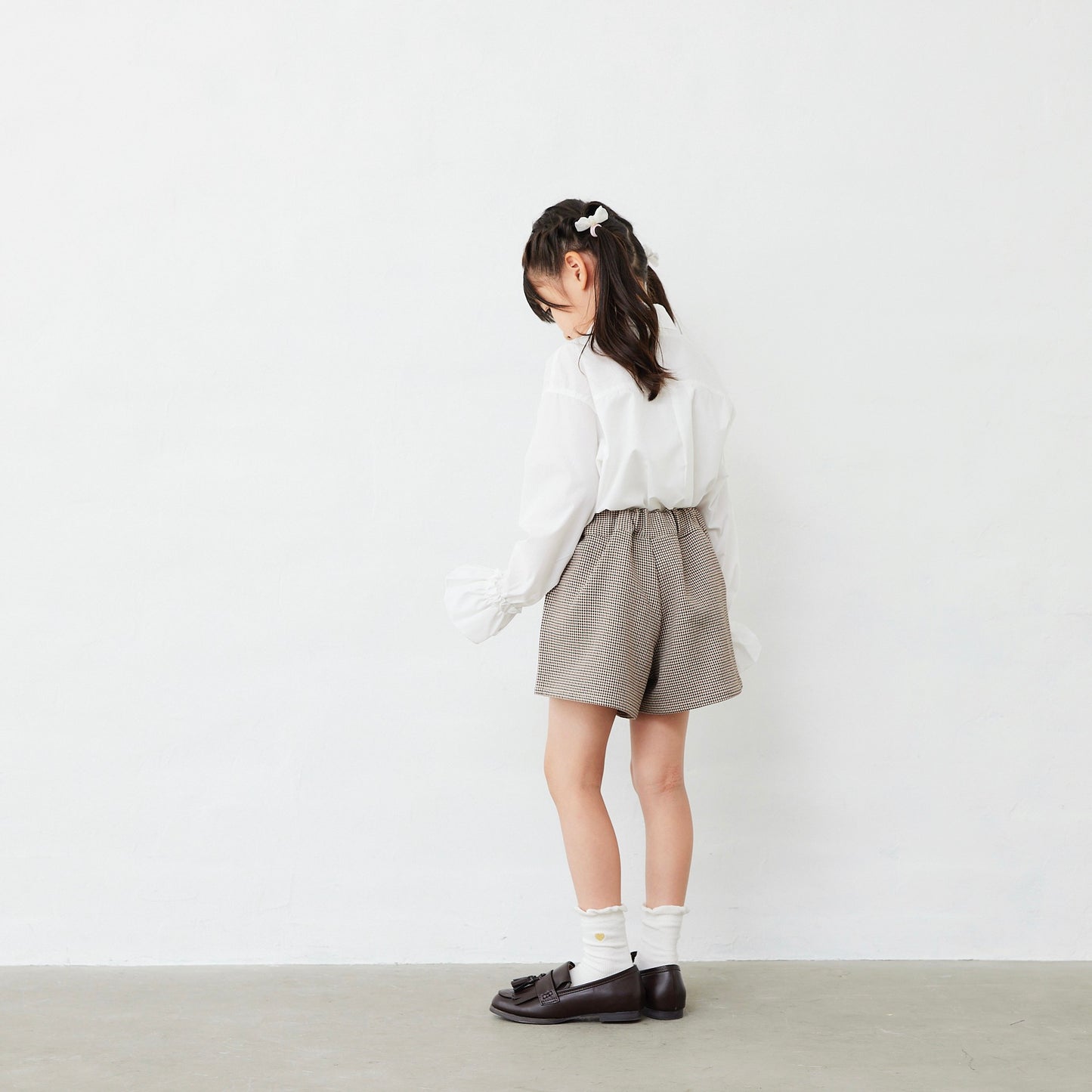 千鳥柄キュロット
