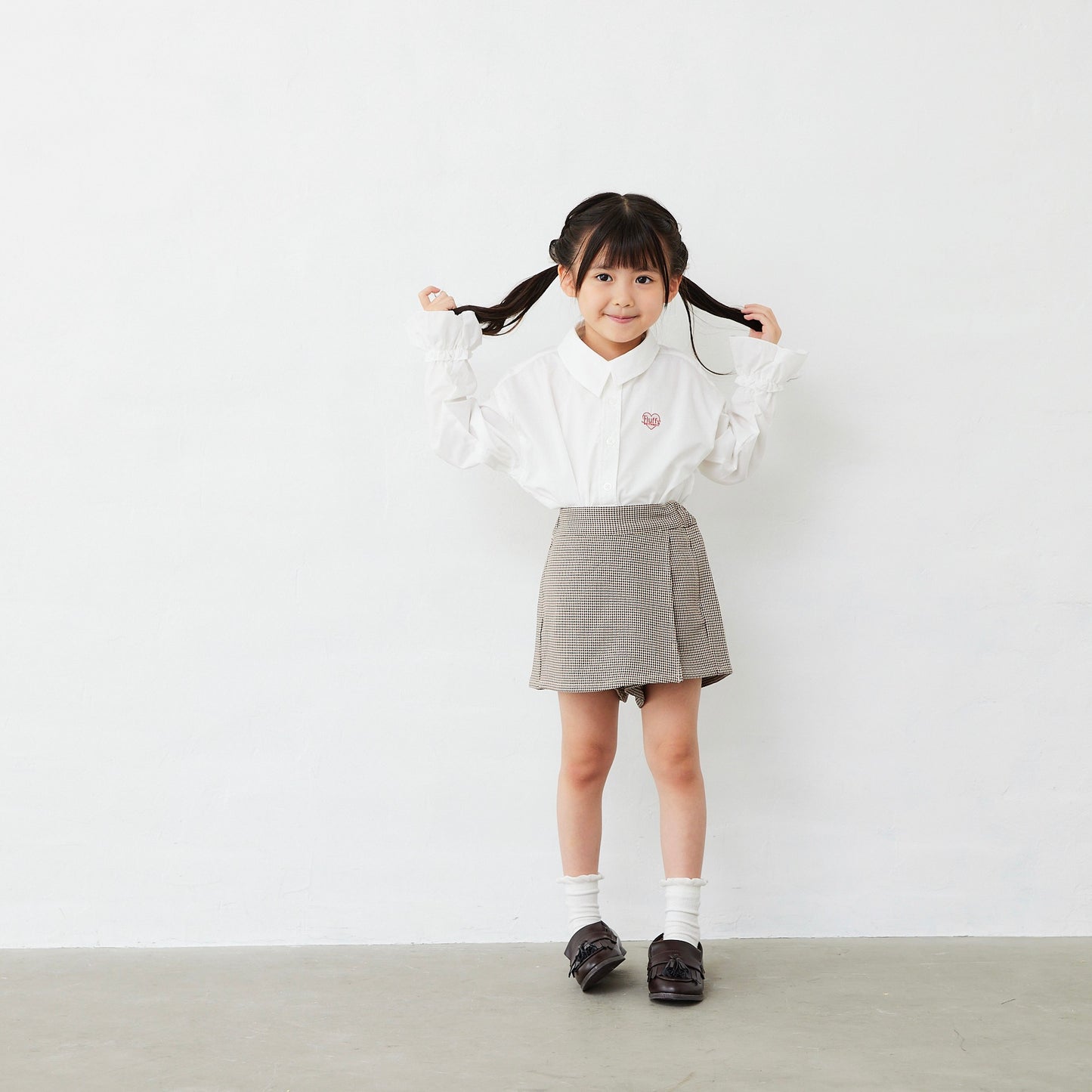 千鳥柄キュロット