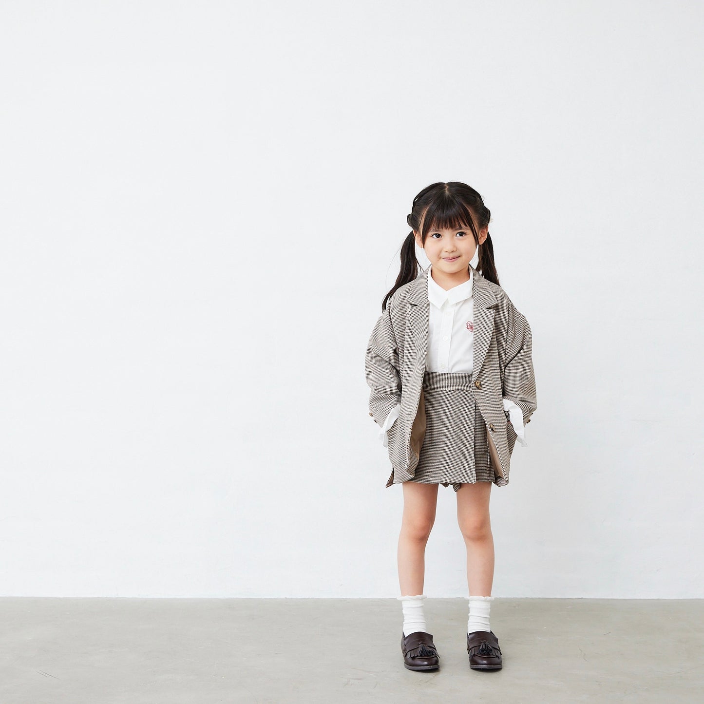千鳥柄キュロット