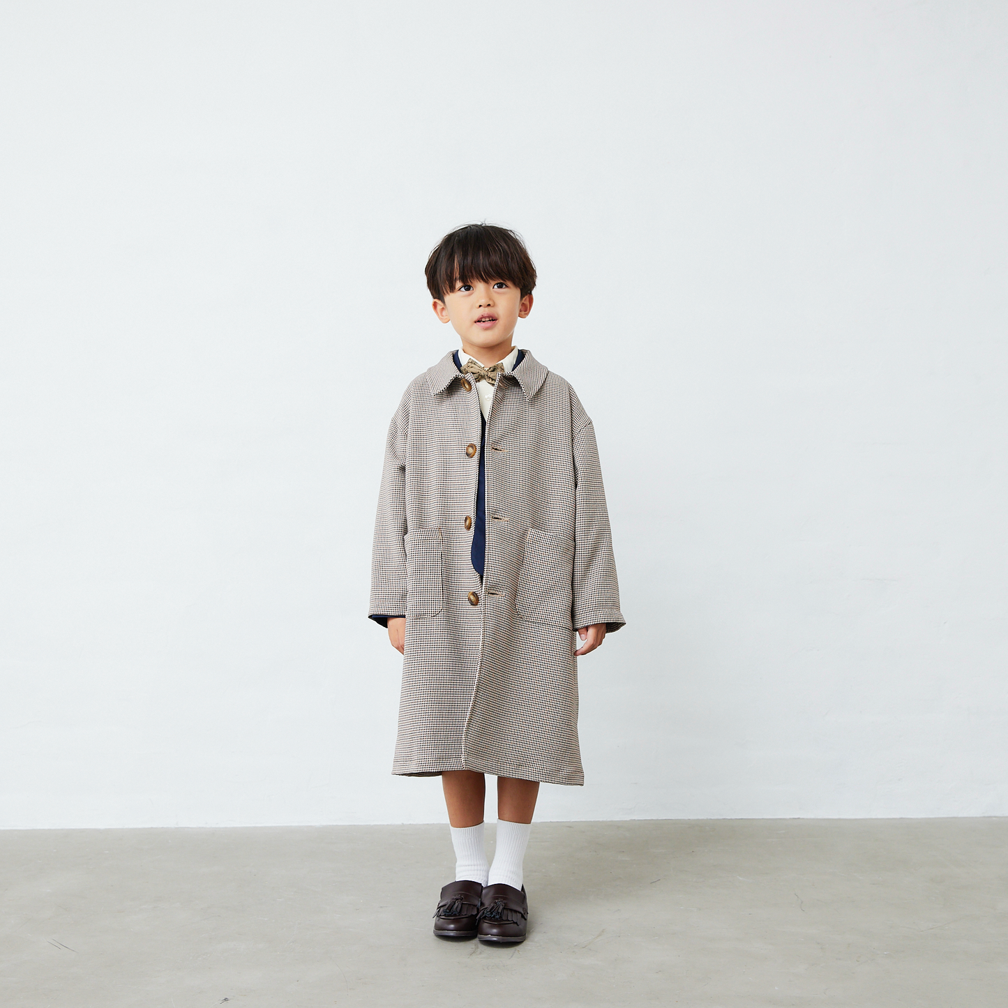 千鳥柄ロングコート