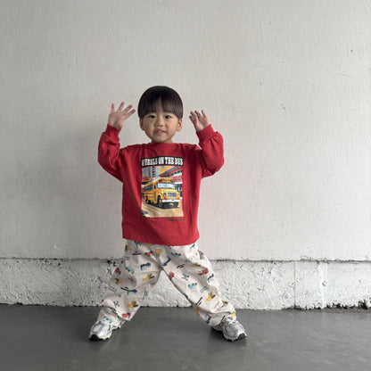 【働く車】総柄パンツ