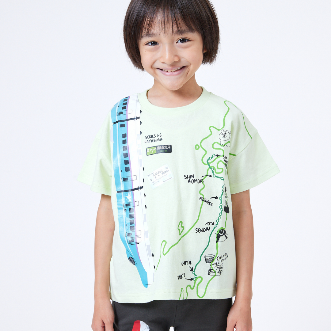 【JRの電車】連結プリントTシャツ