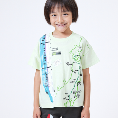 【JRの電車】連結プリントTシャツ