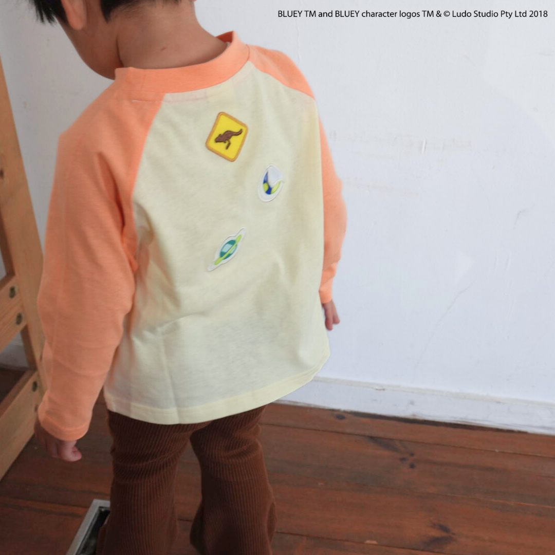 うららんらん♪ページ ブルーイ】ラグランプリントロンT – Fluffy BROTHERS