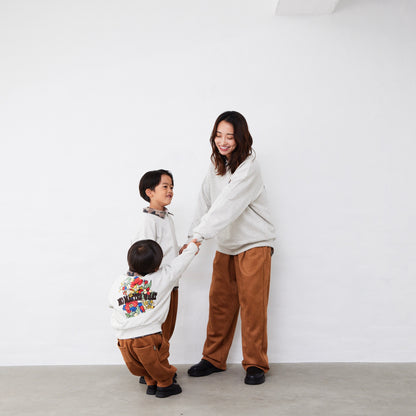 花ロゴ刺繍トレーナー