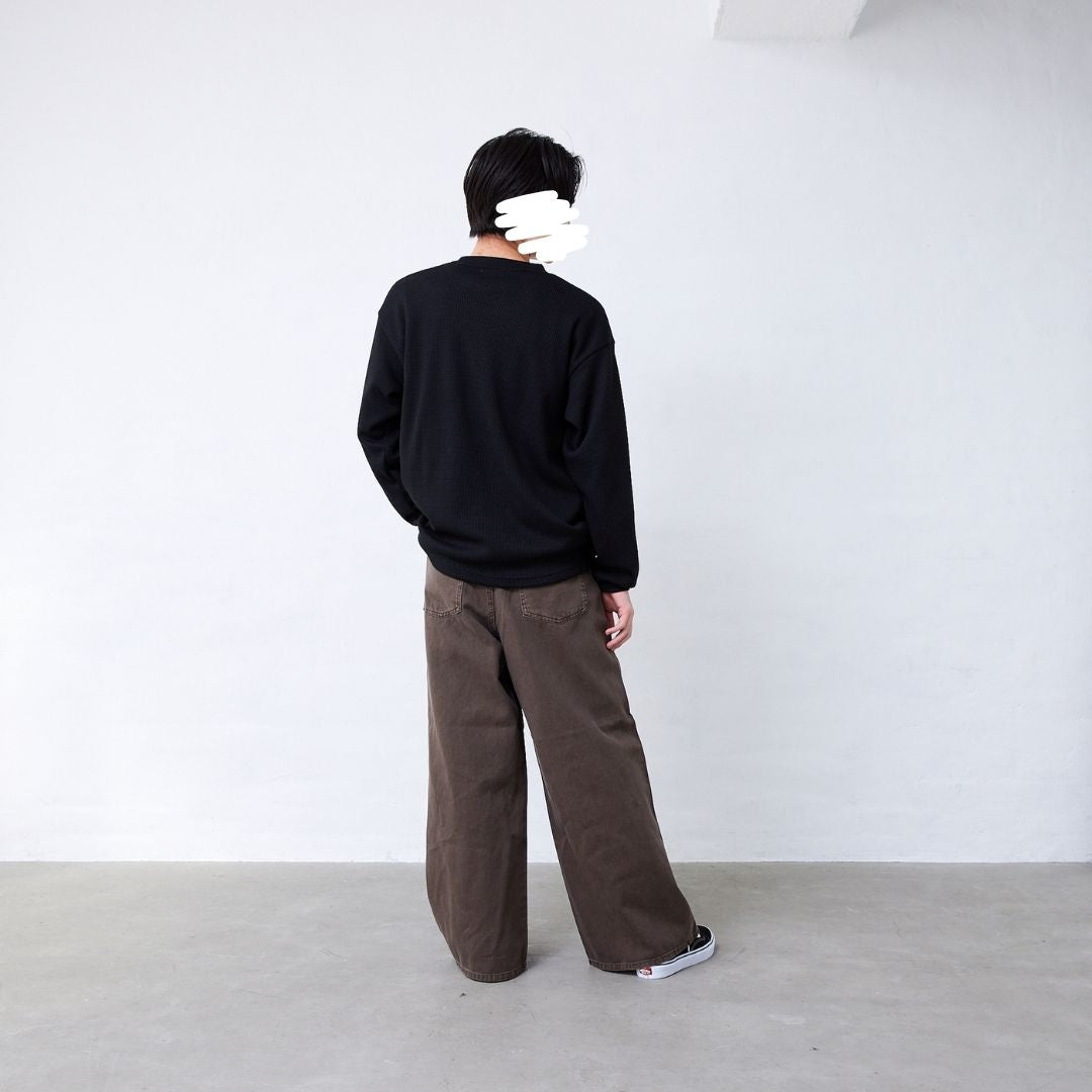 製品染めワイドパンツ