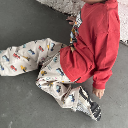 【働く車】総柄パンツ