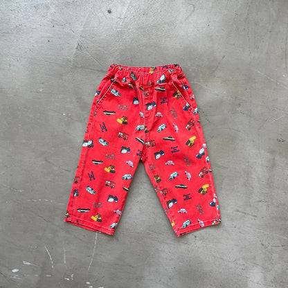 【働く車】総柄パンツ