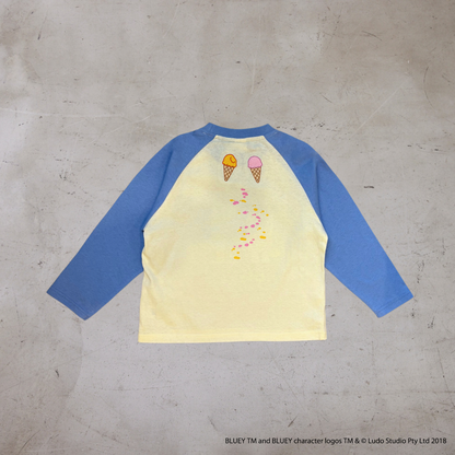 【ブルーイ】ラグランプリントロンT