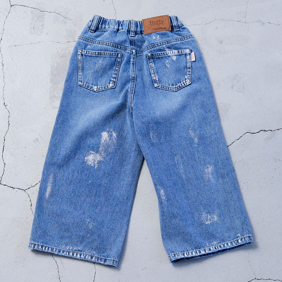 箔プリントデニムパンツ