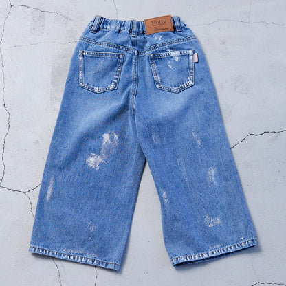 箔プリントデニムパンツ