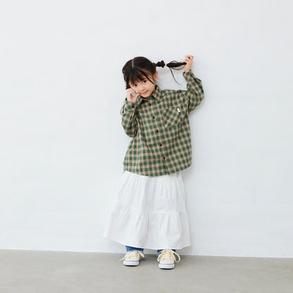 チェック長袖シャツ