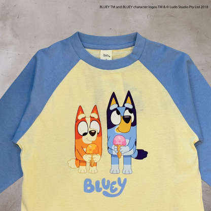 【ブルーイ】ラグランプリントロンT