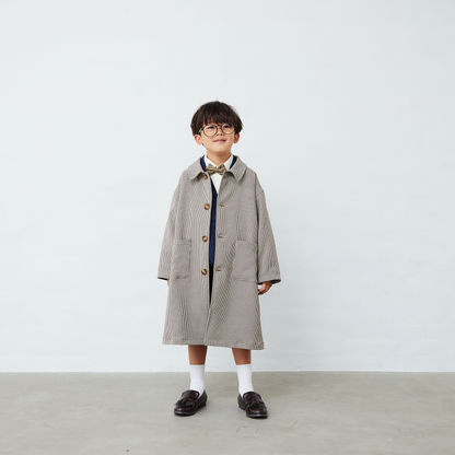 千鳥柄ロングコート