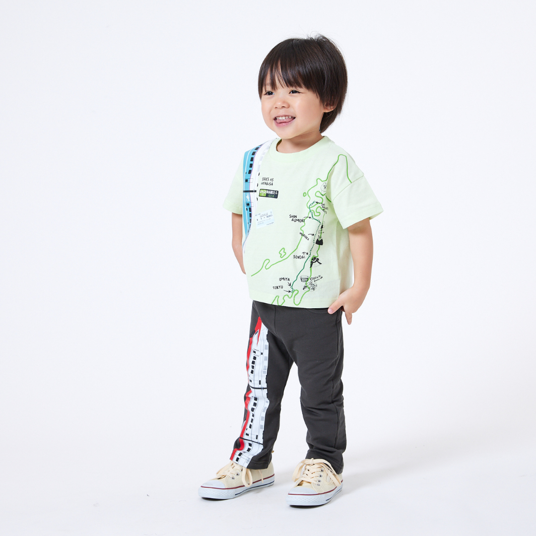 【JRの電車】連結プリントTシャツ