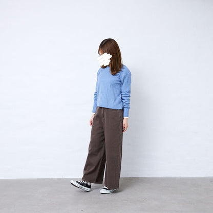 製品染めワイドパンツ