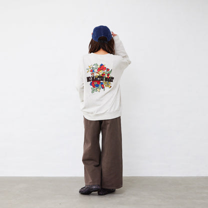 花ロゴ刺繍トレーナー