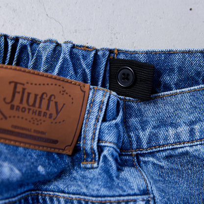 箔プリントデニムパンツ