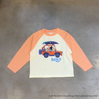 【ブルーイ】ラグランプリントロンT