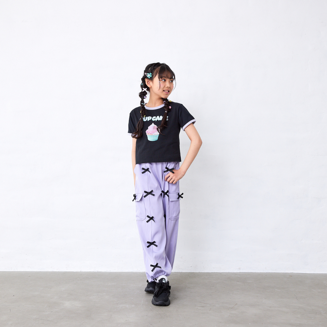 リボン付きカーゴパンツ
