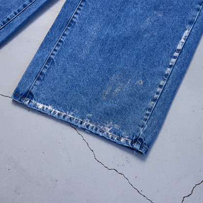 箔プリントデニムパンツ