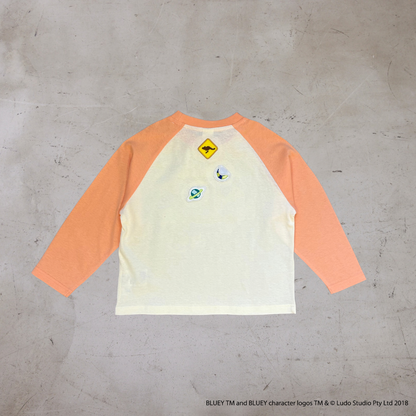 【ブルーイ】ラグランプリントロンT