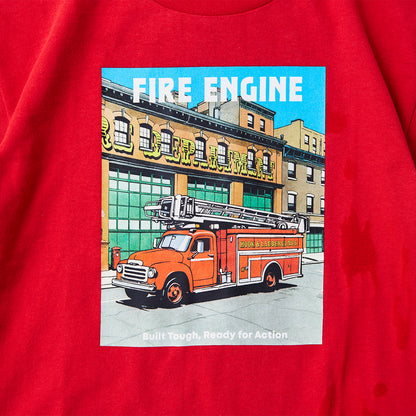 働く車プリントTシャツ