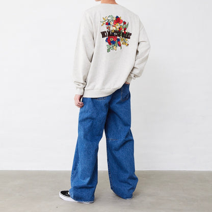 花ロゴ刺繍トレーナー