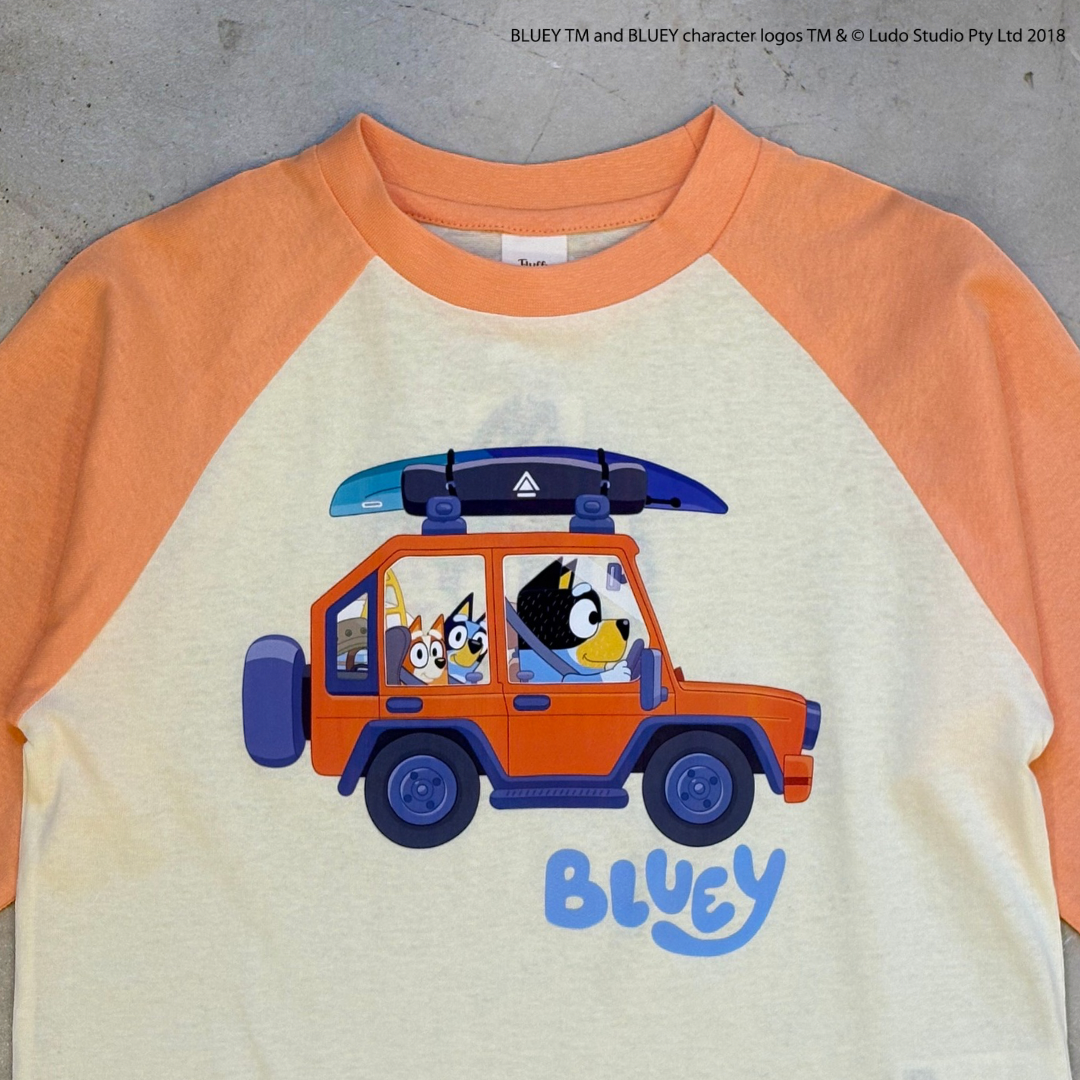 【ブルーイ】ラグランプリントロンT