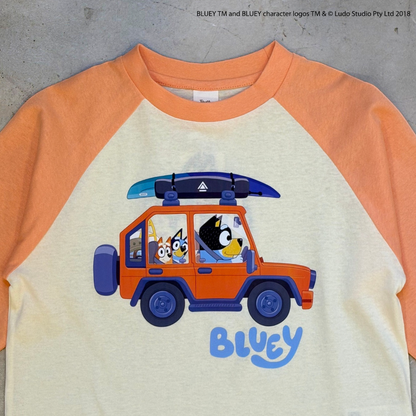 【ブルーイ】ラグランプリントロンT