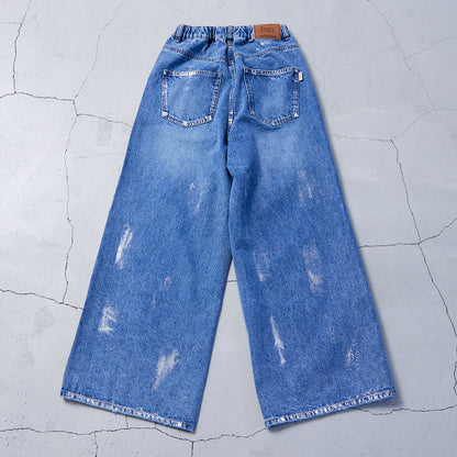 箔プリントデニムパンツ