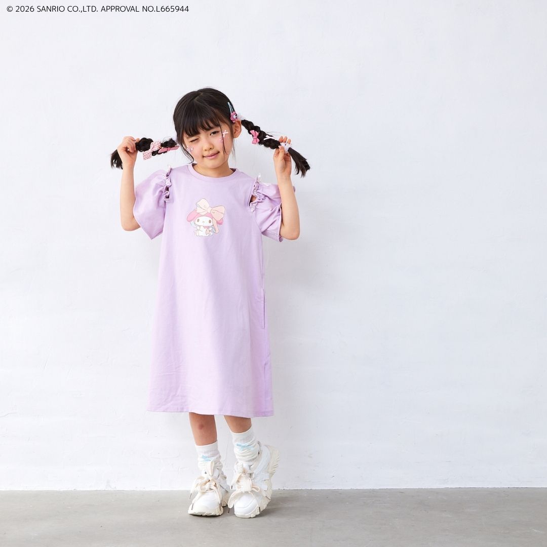【サンリオキャラクターズ】ラメプリントワンピース