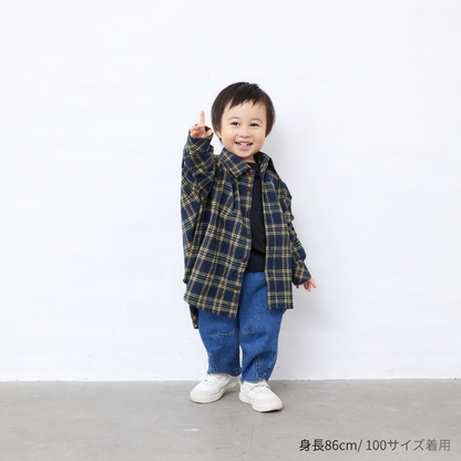 チェック長袖シャツ