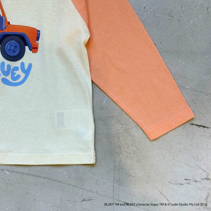 【ブルーイ】ラグランプリントロンT