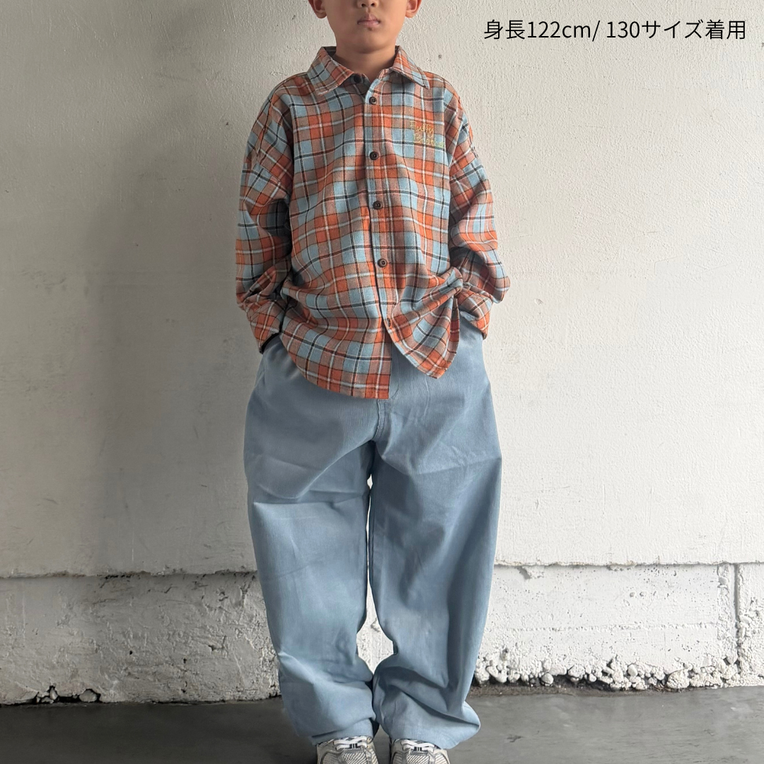 チェック長袖シャツ