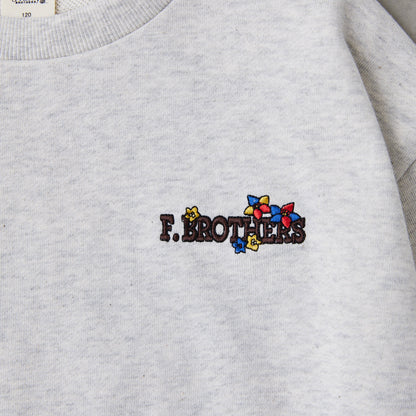 花ロゴ刺繍トレーナー