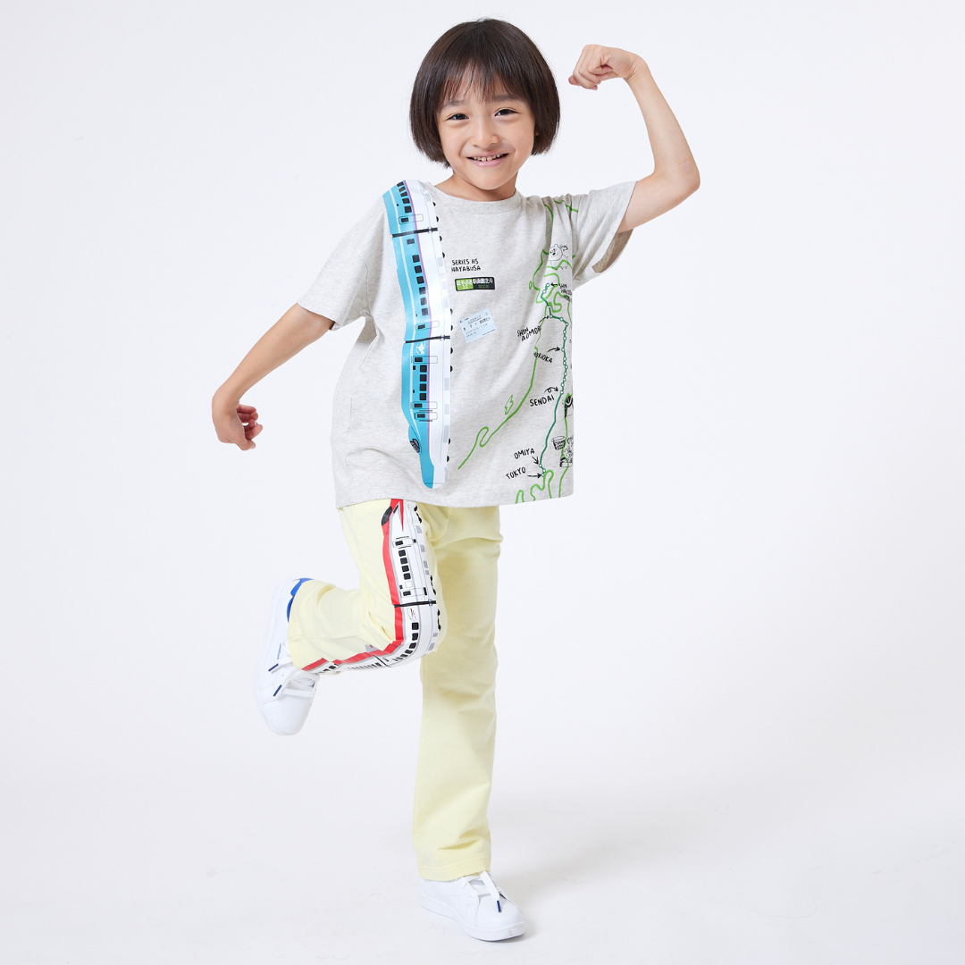 【JRの電車】連結プリントTシャツ