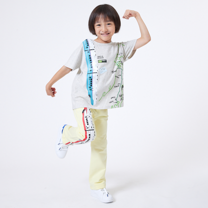 【JRの電車】連結プリントTシャツ
