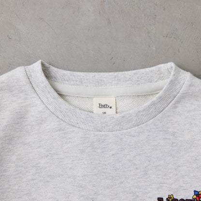 花ロゴ刺繍トレーナー