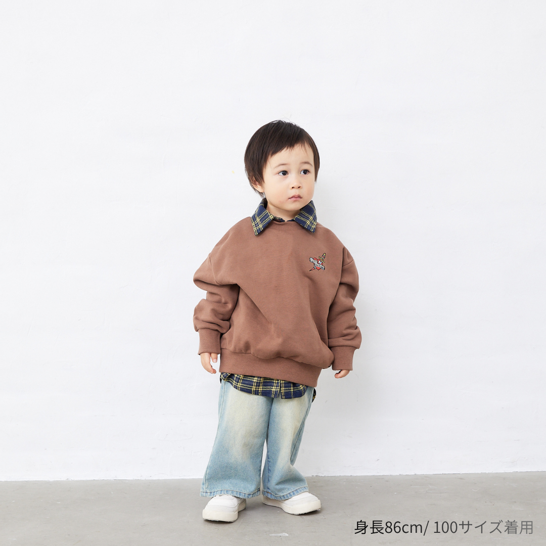 チェック長袖シャツ