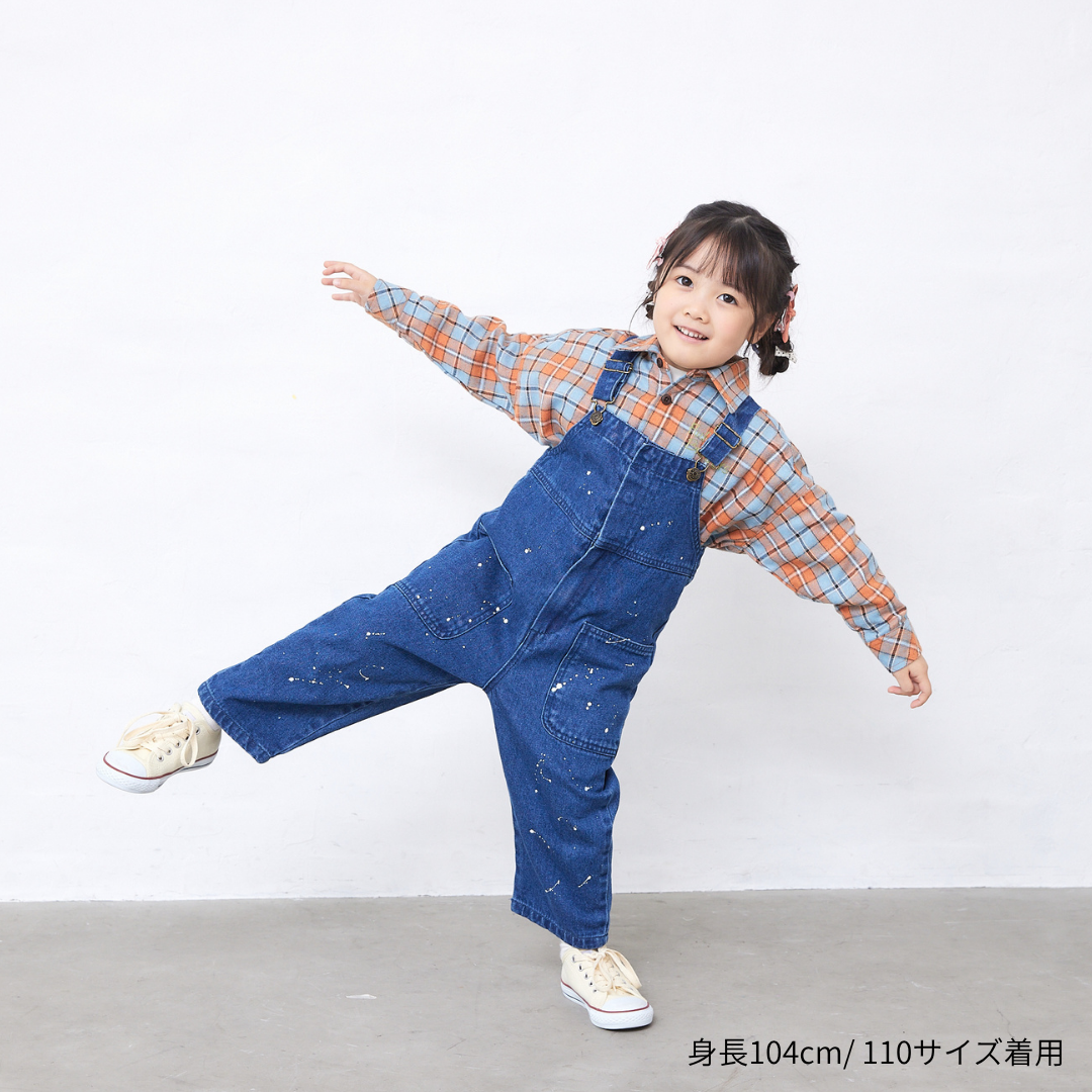 チェック長袖シャツ