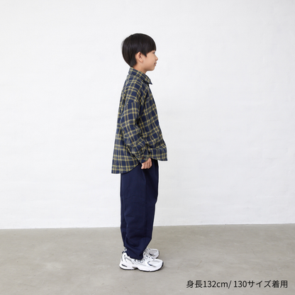チェック長袖シャツ