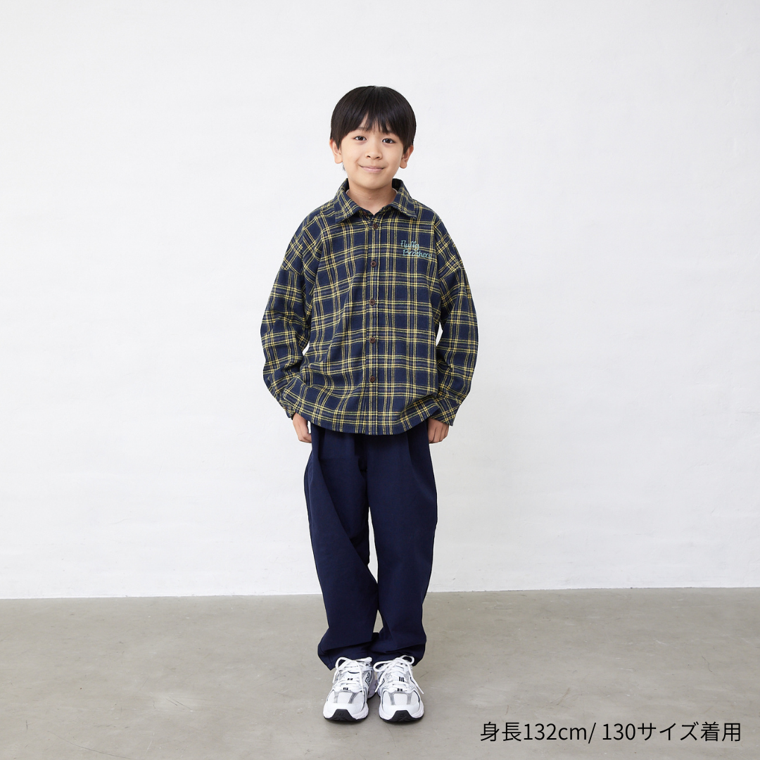 チェック長袖シャツ